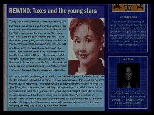 ARTICLES - Rewind - Taxes and the young stars